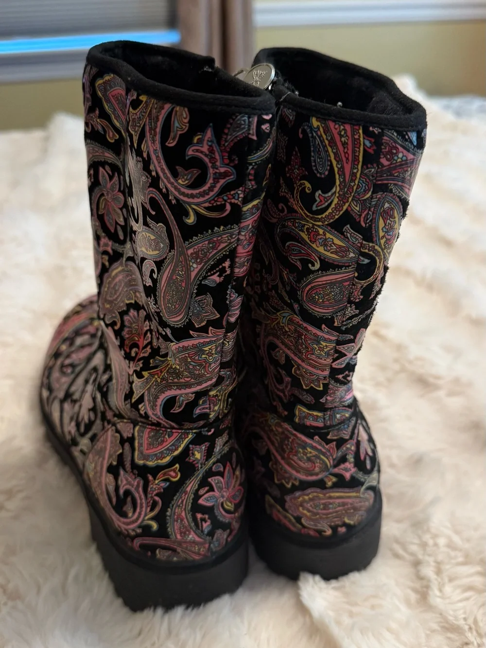 Alegria Chalet Groovy Baby Soft Leather Waterproof Sherpa lined Boots Sz 9